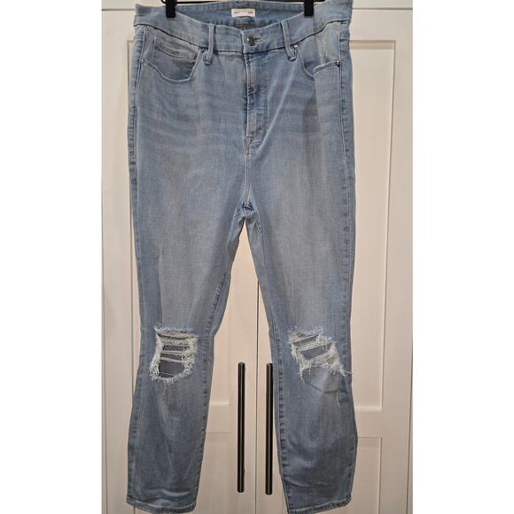 Good American Good Waist Crop Skinny Jeans – BLUE635, Size 16 - Picture 2 of 14